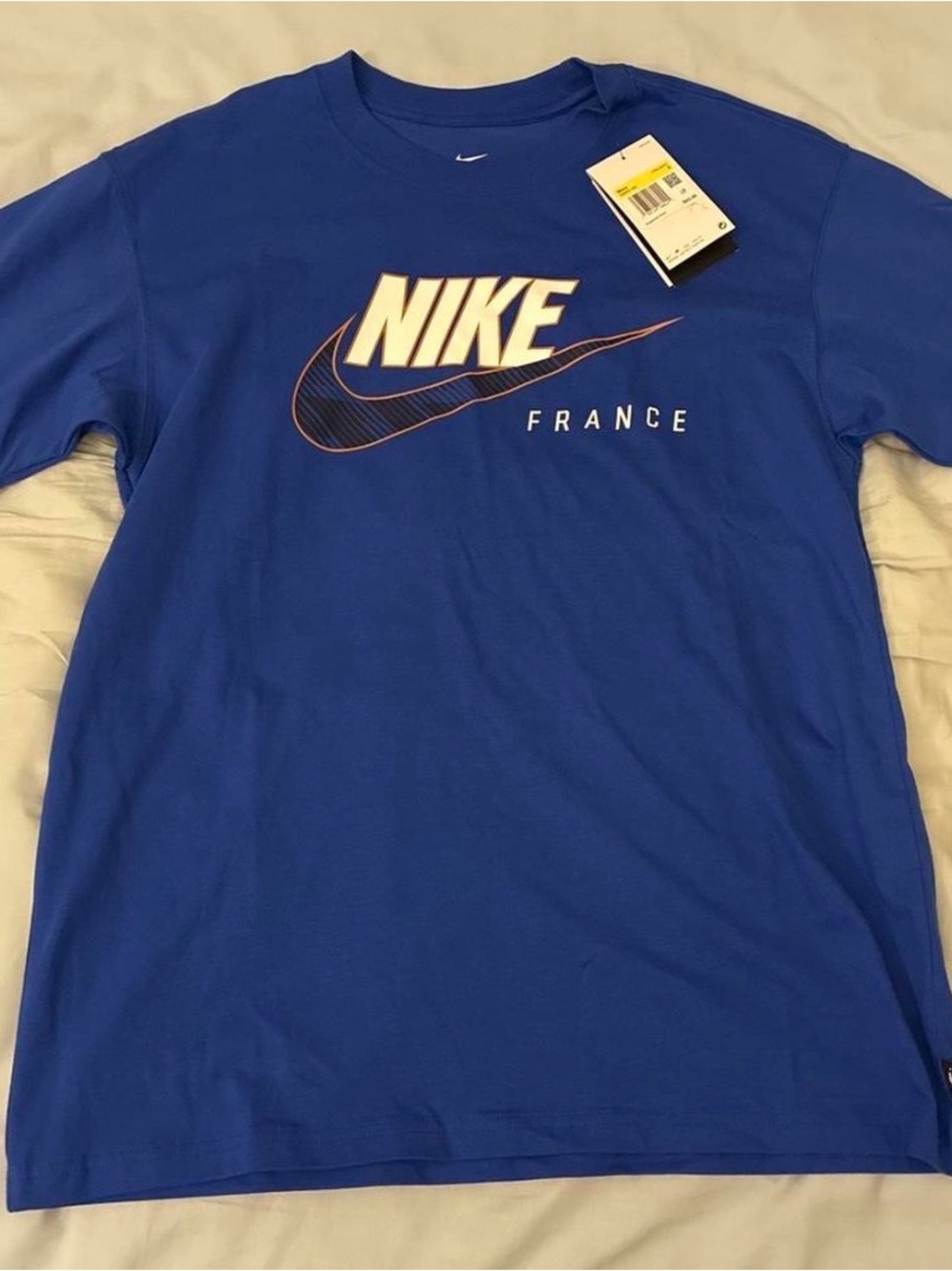 Nike France Men's Blue Graphic Tee